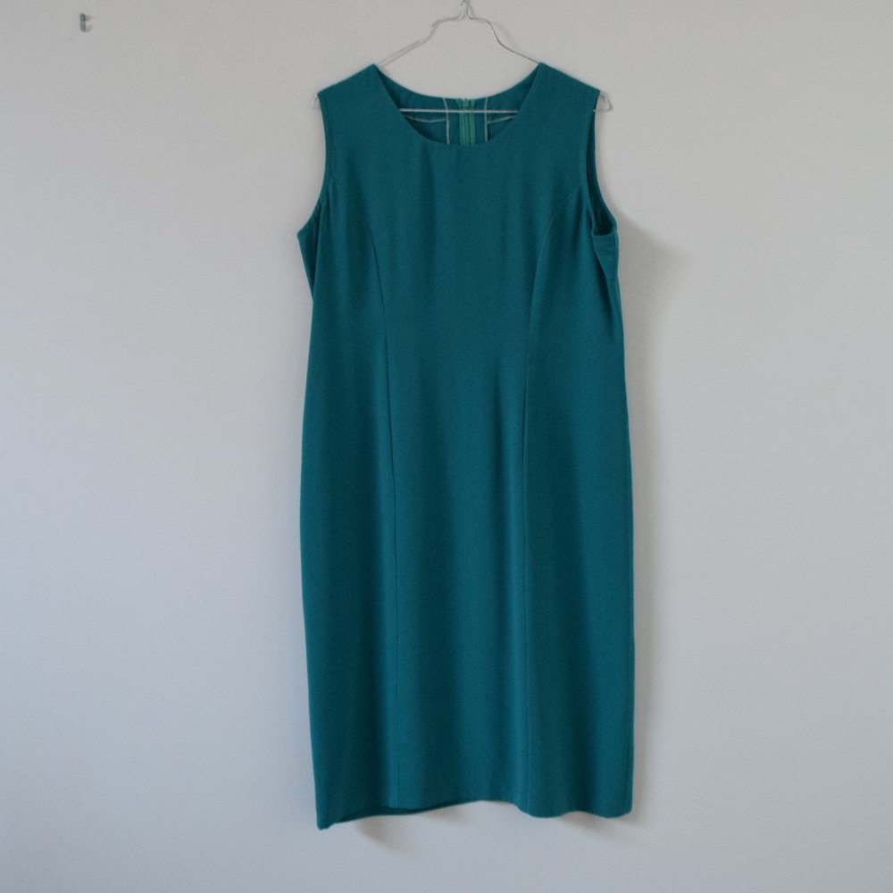 Vintage Shimmer Woven Sheath Midi Dress | Size M